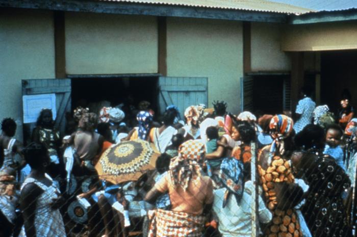 People receiving care and support at a community health clinic